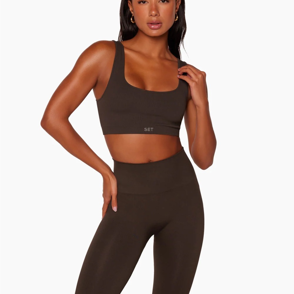 Set Active SCULPTFLEX® BOX CUT BRA - ESPRESSO